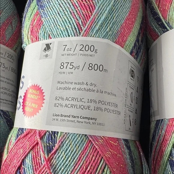 Lion Brand Yarns Summer Nights lot of 6 - Picture 4 of 5